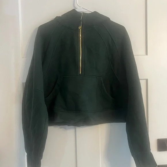 Lululemon Scuba Oversized Half Zip Hoodie, Size M/L, Legacy Green and Gold ๐๐๐๐ - Picture 1 of 16